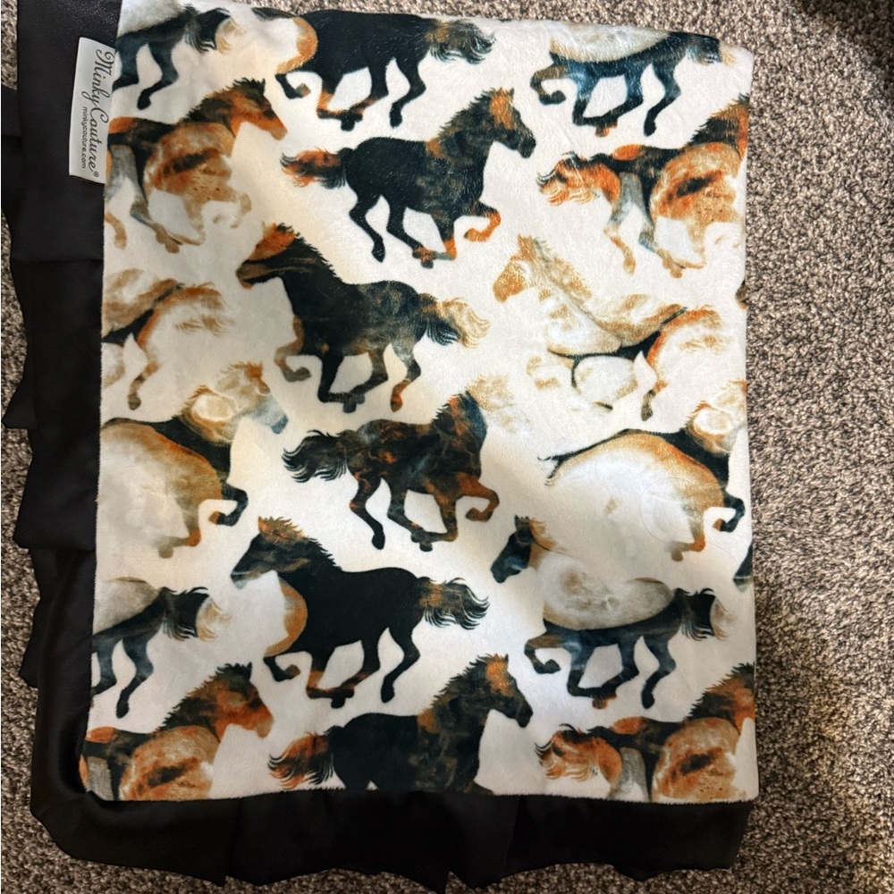 Minky couture stallion blanket